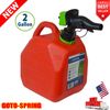 2 Gal Smartcontrol Gas Can Fuel Container Dispenser Controllable Flow W/ Port US