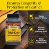 Fiebing's Edge Kote (4oz, Black) - Leather Edge Paint for Shoes, Furniture, Purses, Couches, Belts - Flexible, Water Resistant, Semi Gloss Color Coating Leather Dye to Protect Natural Edges