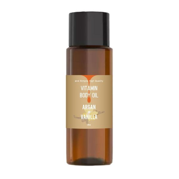 &SH Argan Vitamin Body Oil, 0.7 fl oz (20 ml), Vanilla (diluted 35%), Moisturizing Oil, For Body, Gift Goods