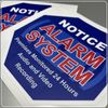 2-Pack Alarm System Warning Decals 5"x5" Blue High Quality Laminated Window Stic