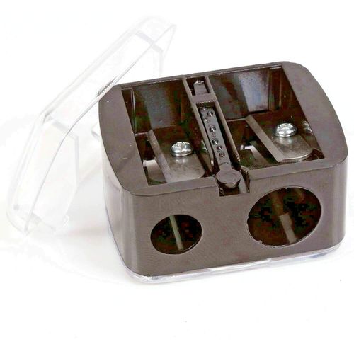 Makeup Pencil Sharpener With lid Double Pencil Thick Thin Eyeliner lip Liner Eye Pencil- Citystores