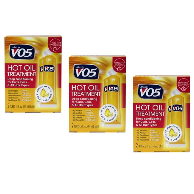 Vo5 Hot Oil Therapy Treatment 2 Count 0.5 Ounce (14ml) (3 Pack)