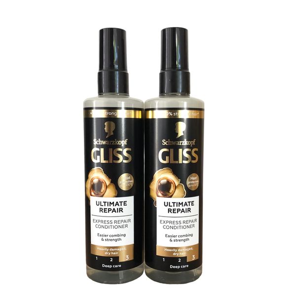 Gliss Conditioner Ultimate Express Repair 6.8 Ounce Spray (200ml) (2 Pack)
