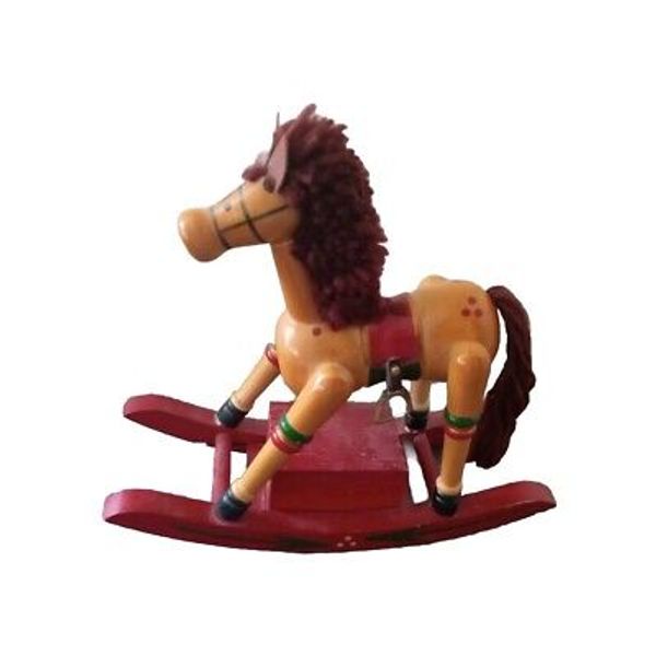 Christmas Musical Wood Rocking Horse Dashing Through The Snow Pre Owned