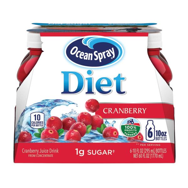 Ocean Spray® Diet Cranberry Juice Drinks, 10 Fl Oz Bottles, 6 Count (Pack of 1)