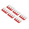 15 Pcs Jumper Block Terminal Strips, 100V 15A, Fork Type with PVC Shell, Cuttable, Wide Application (TB-1504)