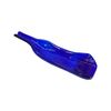 UpCycled Melted Cobalt Blue Wine Bottle Shallow Snack Serving Dish Bowl