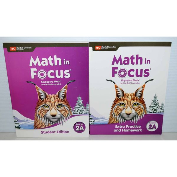 Math in Focus Course 2A Set Student Ed +Extra Practice & Homework 2020 Brand New