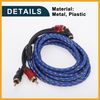 Partuto Car Audio Amplifier Wiring 2m 6.56ft Compatible | Audio Complete Amplifier Wiring Blue 1 Pcs Replacement