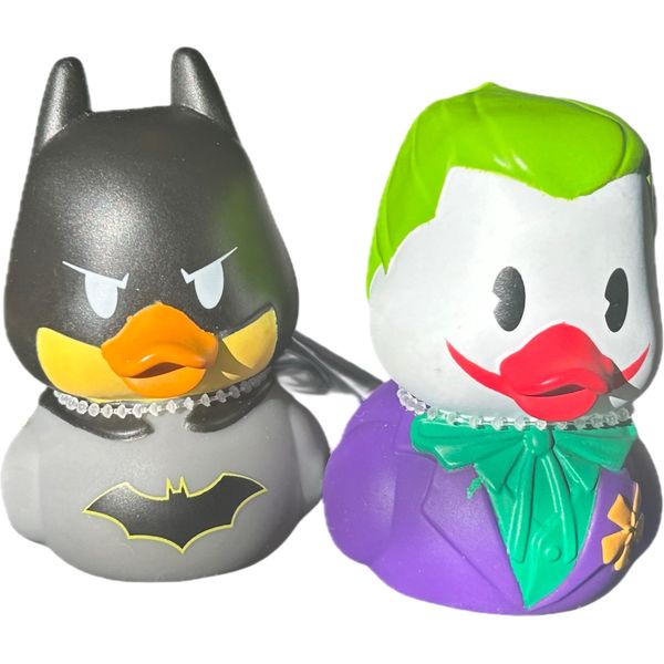 Just Play 3" Rubber Bath Ducks, Batman and Joker, 2 Pack