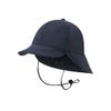BLUECHOLON Cap with Neck Protection, 6 Panels, Visor and Back Flap, Adjustable Drawstring, Polyester, navy, 56/62 cm