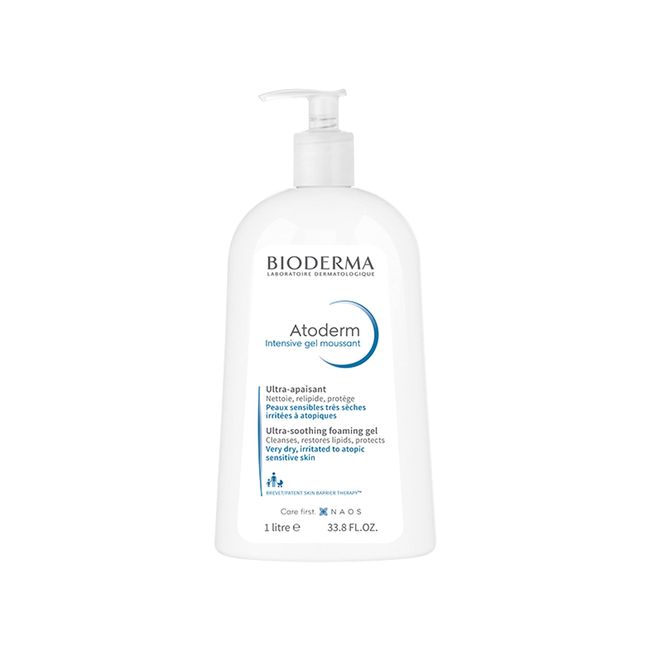 Bioderma Atoderm Intensive Foaming Gel Çok Kuru ve Atopi Eğilimli Ciltler için Niasinamid İçeren Onarıcı Temizleme Jeli Bebek, Çocuk ve Yetişkin Kullanımına Uygun 1 Lt