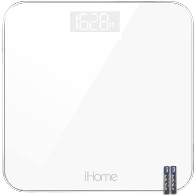 Digital Step On Bathroom Scale - iH iHome High Precision Body Weight Scale