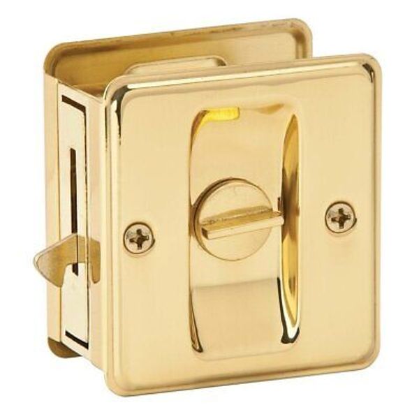 Ives by Schlage 991B3 Sliding Door Pull glass hardboard, Gold