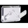 CRL MRHC12 Clear Acrylic Mirrored Double Robe Hook