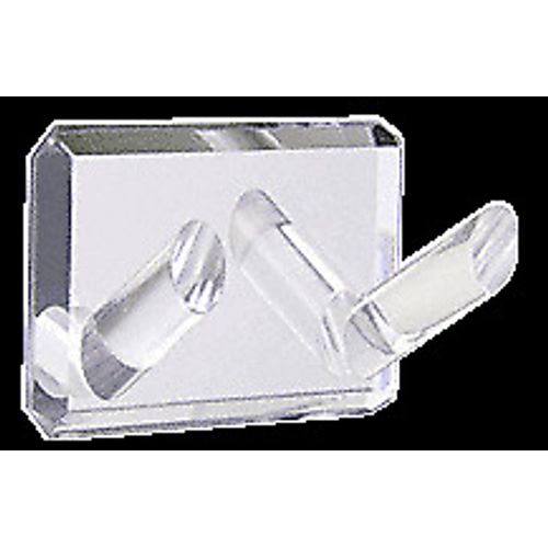CRL MRHC12 Clear Acrylic Mirrored Double Robe Hook