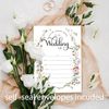 Floral Wedding Invitations 20 Cards With Envelopes,Wedding Invitation Kit.(017)