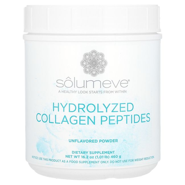 Hydrolyzed Collagen Peptides, Unflavored Powder, 16.2 oz (1.01 lb) 460 g