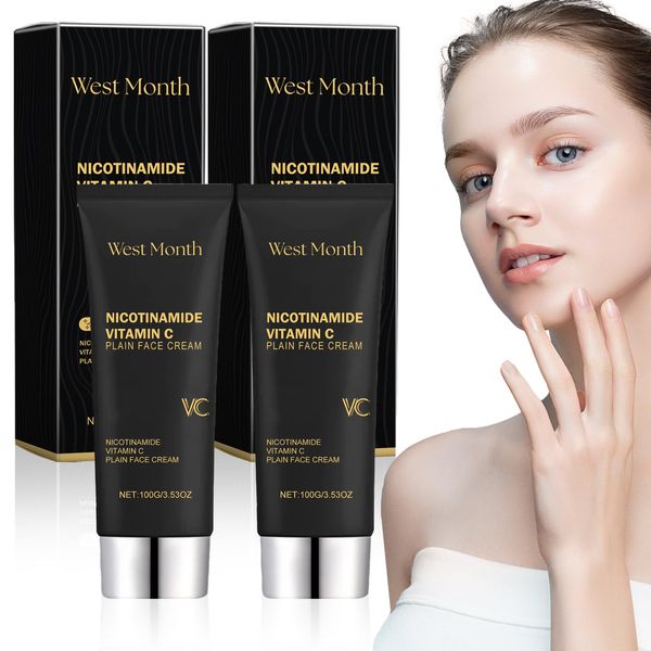 2 Stück Nicotinamide Five Vitamin C,Multifunktionale Niacinamide Vitamin C Black Tube Skin Cream für Schwarze Haut,Make-up-Creme Mit Niacinamid mit Niacinamid und Vitamin C