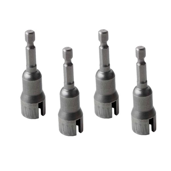 4 PCS Wing Nut Driver Durable Slot Wing Nuts Drill Bit Socket Wrenches Tools Set Wing Nut Removal Tools for Panel Nuts Screws