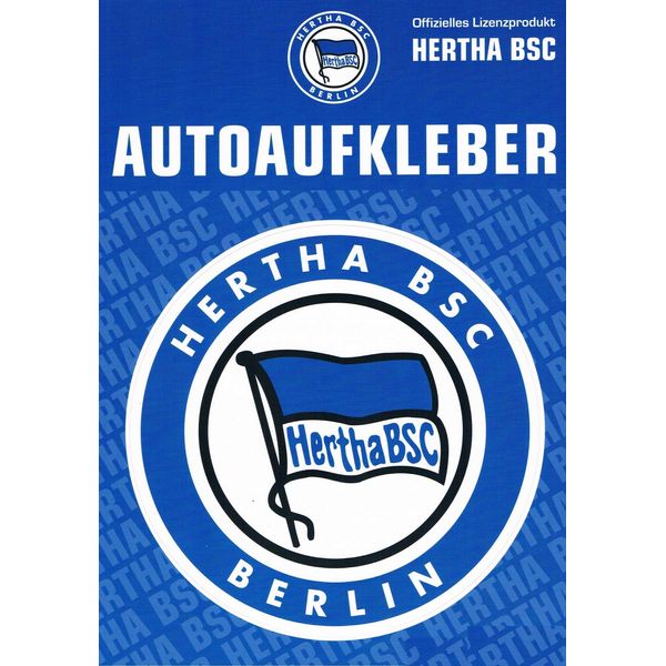 Hertha BSC Berlin Car Sticker – Logo XXL – Blue/White Sticker Maxi – Plus Bookmark I Love Berlin