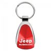 Jeep Rubicon Red Teardrop Authentic Logo Key Chain Fob Ring Official Licensed