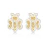 CARISSIMA Children's 9ct 2 Colour Gold Bumble Bee Stud Earrings