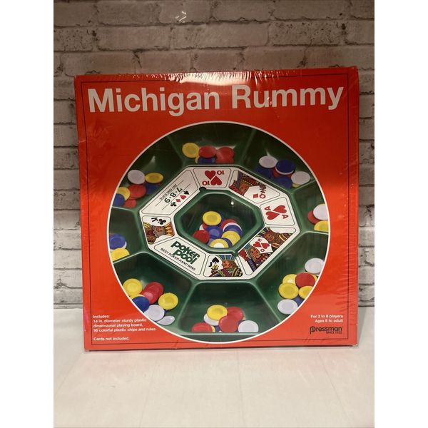 Michigan Rummy Classic Board Game Cards Playing Night Party Tripoly Fun Tray New