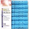 Annie Snap on Magnetic Rollers #1224, 14 Count Blue 1/2 Inch (2 Pack)