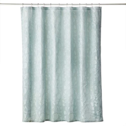 SKL Home Leaf Silhouette Shower Curtain, Aqua