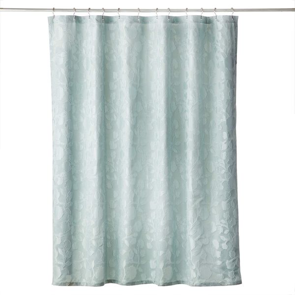 SKL Home Leaf Silhouette Shower Curtain, Aqua
