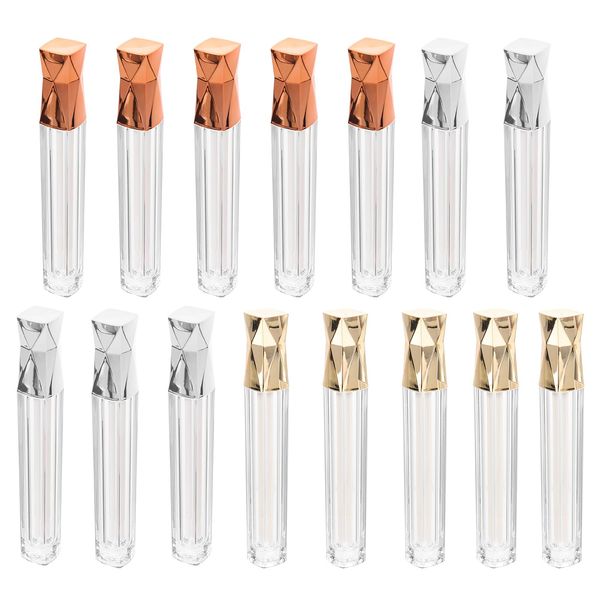 minkissy Lipstick Tube Lip 15 Pcs Gloss Tube Clear Lip Gloss Clear Container Clear Lip Balm Lip Gloss Wand Tube Plastic Lip Gloss