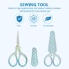 ASIRYVA 1 Pcs Embroidery Scissors with Protective Case, Sewing Scissors for Needlework, Thread Cutting, Handicrafts & DIY Projects (Blue)