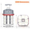 LED Temporary Work Light 80W 5000K Jobsite Building Construction Hanging Lights 