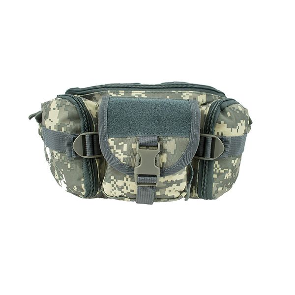 OSAGE RIVER Tactical Fanny Pack with 5 Compartments, 900D Waist Pack for Hiking, Fishing, Hunting, or Gym, Everyday Crossbody Belt Bag, ACU Digital Camo