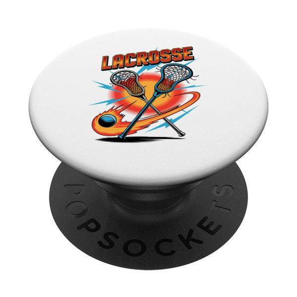 90s Vintage Field Lacrosse Stick Player PopSockets Adhesive PopGrip