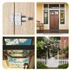 sourcing map Door Bolt Latch, Aluminum Alloy Security Automatic Window Gate Spring Bounce Lock, 4 Pcs (Silver Tone)