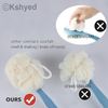 Bath Body Brush Soft Bristles & Loofah Back Scrubber Plastic Handle (1 Pack) New
