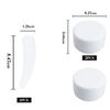 Travel Pots with Lids 2PCS 50ml Travel Containers for Toiletries and 1 Mini Spatula, Refillable Cosmetic Sample Jars for Creams Lotion Nail Art Glitter Jewelleries, White