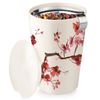 Tea Forte Kati Cherry Blossoms Ceramic Mug with infuser
