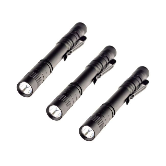 orutech ca100107a03n0 Waterproof CREE LED Pen Shape Hand Light Mini Flashlight Long Uses 2 AAA Batteries Set of 3