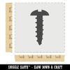 Screw Silhouette Woodworking Tools Wall Cookie DIY Craft Reusable Stencil - 5.5 Inch
