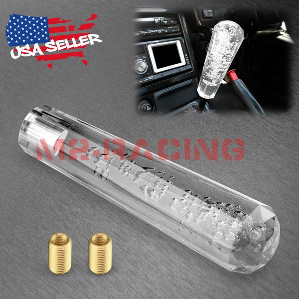 Shift Knob Stick Clear Crystal Transparent Bubble Manual Gear Shifter 20cm Long