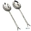 Elyon Hasanpur Reflective Silver Salad Serving Set Indian Artisan Made Forged