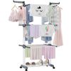 Folding Clothes Drying Rack Stainless Steel Laundry Rack Storage Stand Portable