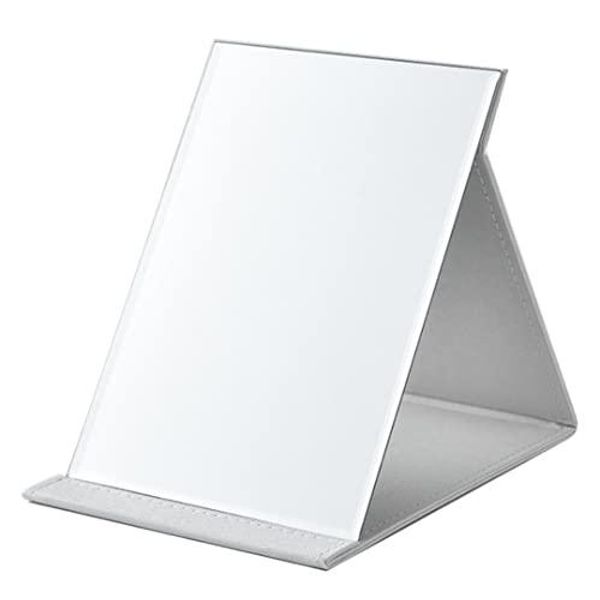 Modest Joy Folding Mirror, Tabletop Mirror, Adjustable Angle, Makeup, White, Extra Large, Folding Stand Mirror, Compact