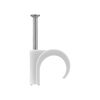 DEBFLEX Cable Ties - 50 White D16/19 - Electrical Cable Clips with Steel Nail