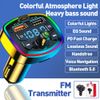 Bluetooth 5.0 Car Wireless FM Transmitter Adapter 2USB PD Charger MP3 Hands-Free