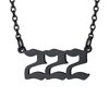 U7 222 Black Stainless Steel Layered Necklace