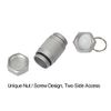 Shintop 2PCS High Capacity Aluminum Container Keychain Waterproof Pill Container